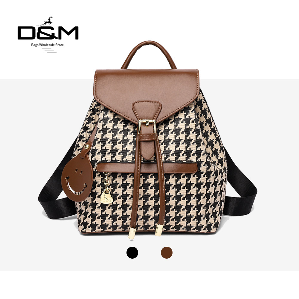 Unisex Geometric Printed Pu Leather Backpack, Fashion Trendy Brand Mini  Ladies Casual Daypack With Metal Decor For Men And Women, For Travel,  Outdoor Sport