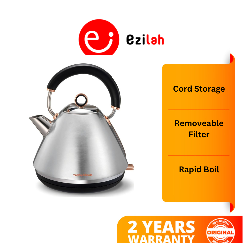 Morphy Richards Pyramid Kettle Accents BrushedRose Gold (1.5L