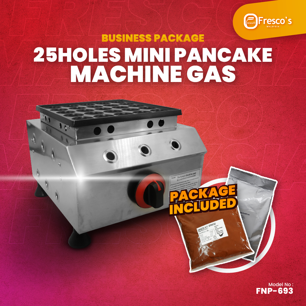 25 Holes Dorayaki Machine Gas Dutch Mini Pancake Poffertjes Maker
