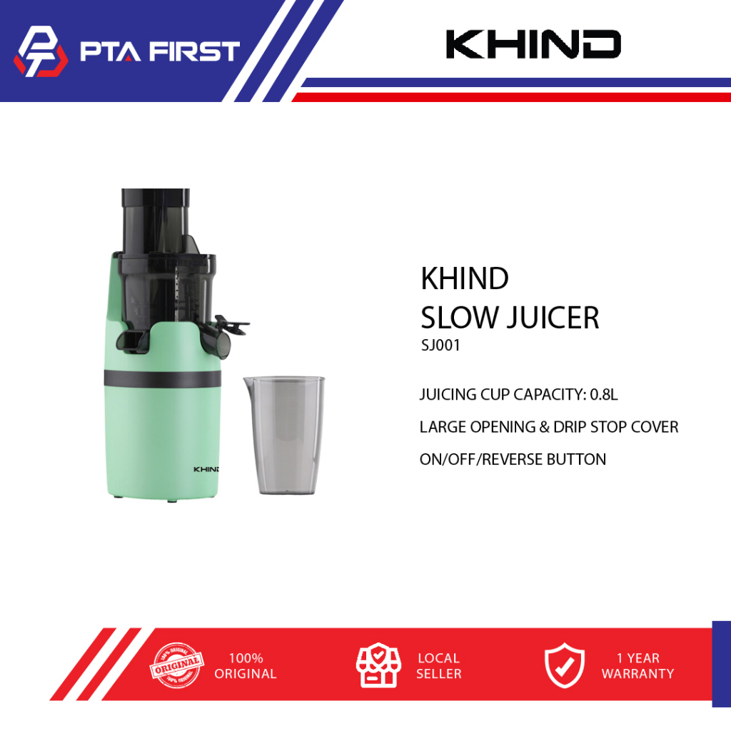 KHIND SJ001 SLOW JUICER 0.8L 9557496003080 Shopee Malaysia