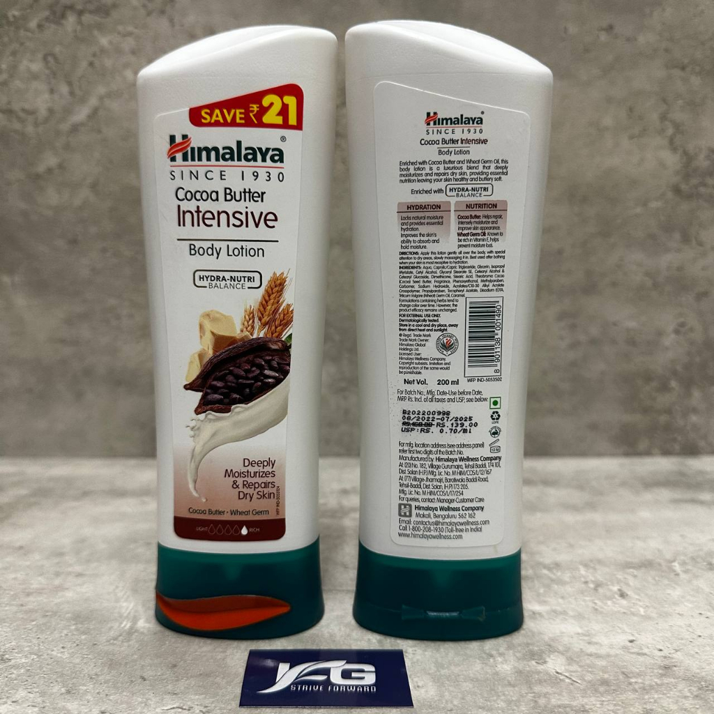 Himalaya Cocoa Butter Intensive Body Lotion (200ml, 400ml) Shopee Malaysia