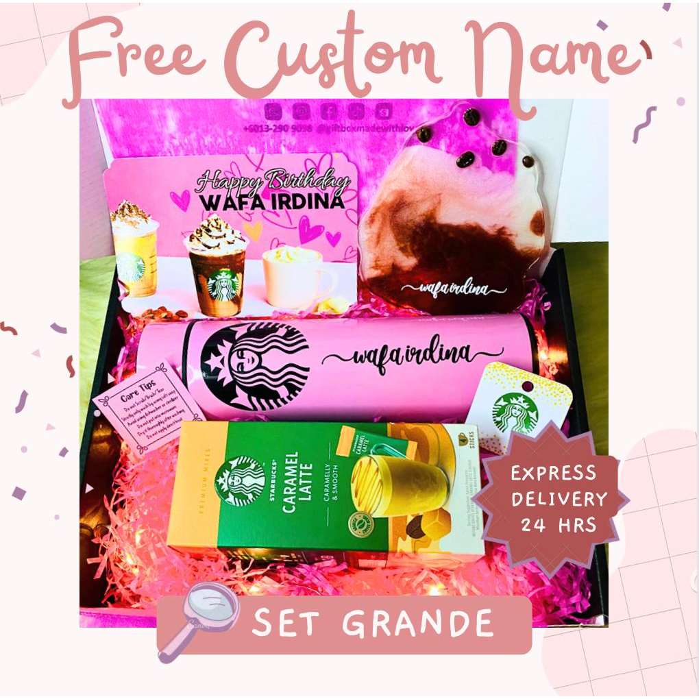 [ Gift Box Starbucks ] Customize Name Smart LED Temperature Display