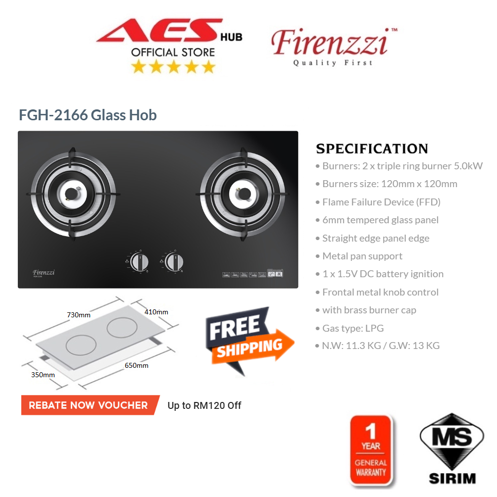 FREE SHIPPING Firenzzi Gas Hob Built In Kitchen Hob Gas Cooker Gas