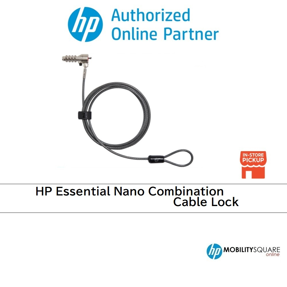 HP Essential Nano Combination Cable Lock Shopee Malaysia