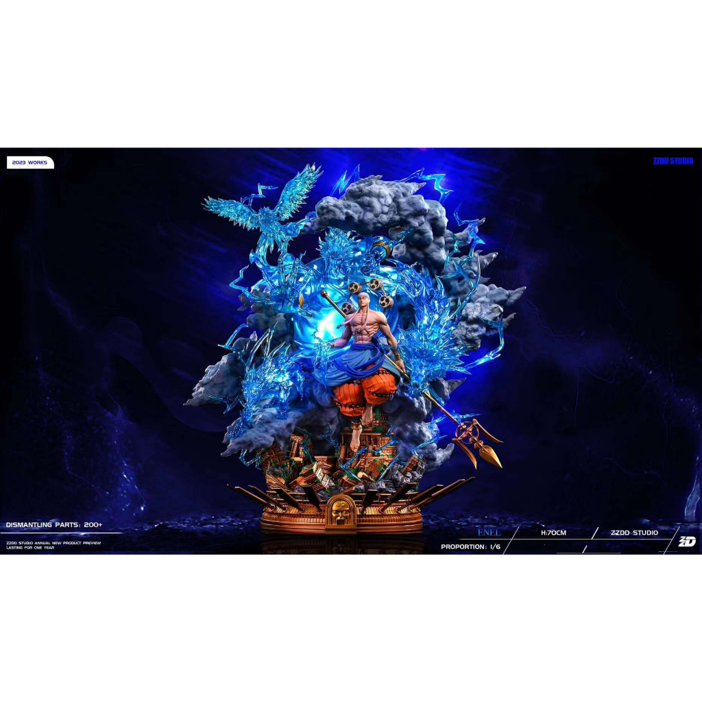 ZZDD Studio One Piece God Enel Resin Statue GK Figure Worldwide