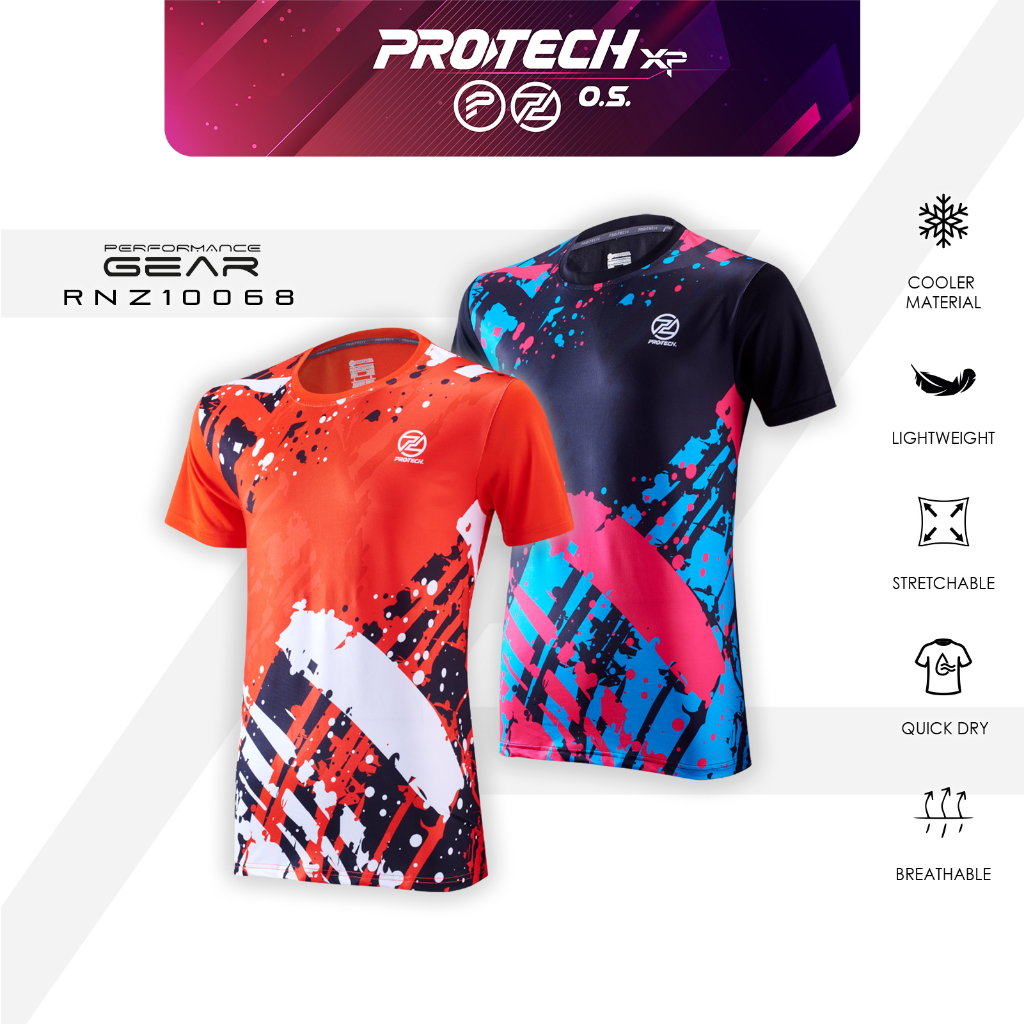 Protech Badminton Dry Fit Tournamnet T Shirt Rnz10068 Shopee Malaysia