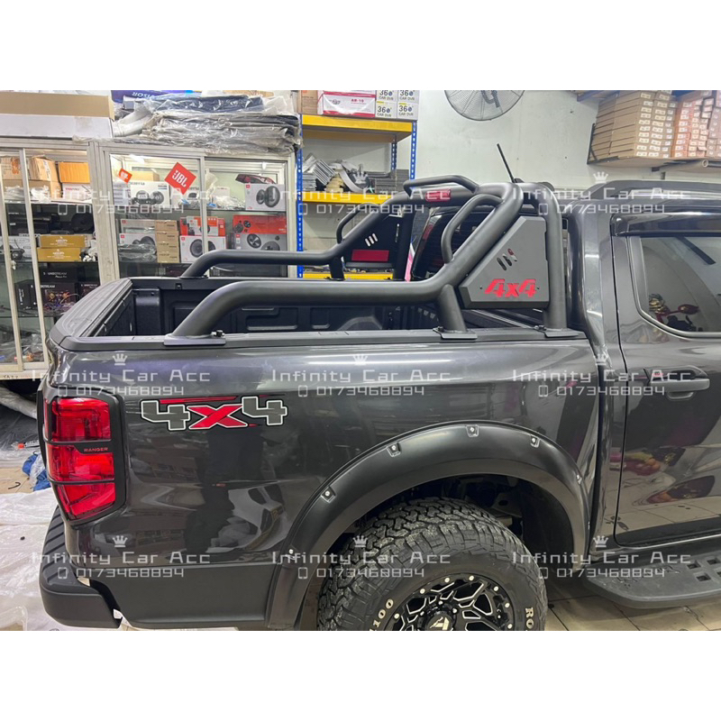 Ford Ranger T9 2022 2023 Sport Bar Roll Bar With Handle And Brake Light Shopee Malaysia 6897