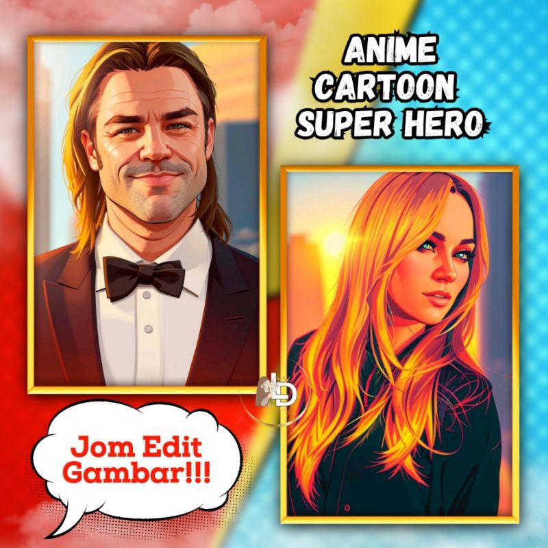 Edit Gambar Anime | Ai | Super Hero | illustration Art | Cartoon