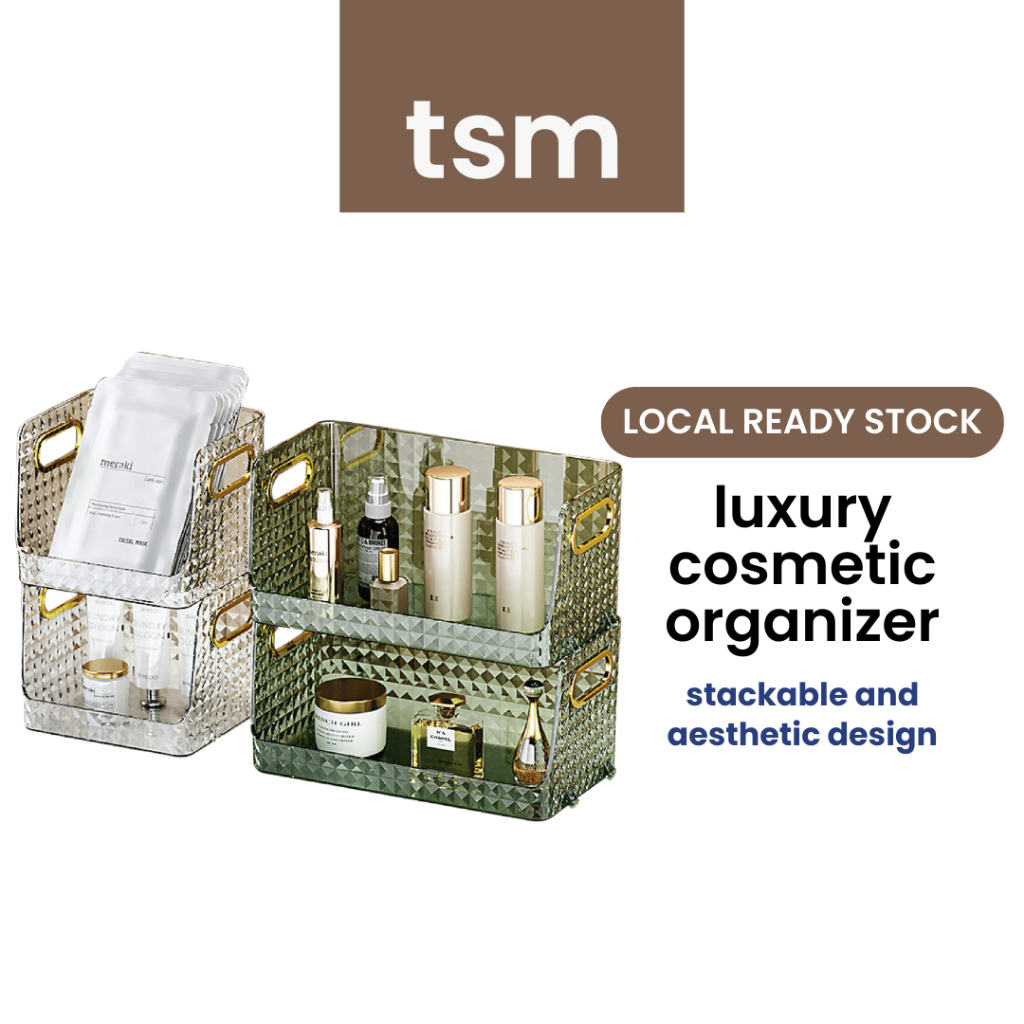 TSM Luxury Cosmetic Organizer Mask Storage Sorting Box Perfume Jewelry Organizer