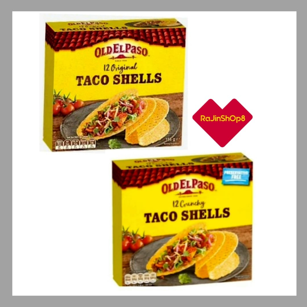 Old El Paso Taco Shells 12 Original , Box 135gm / Taco Shells Crunchy