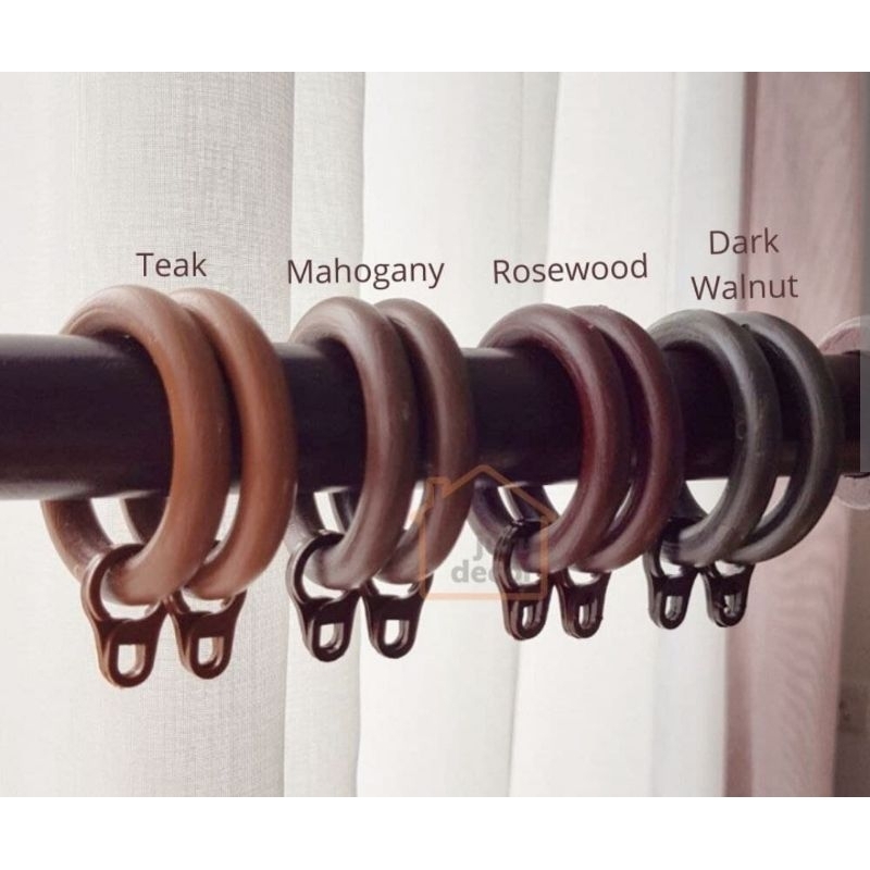 Wooden ring curtain rod Shopee Malaysia