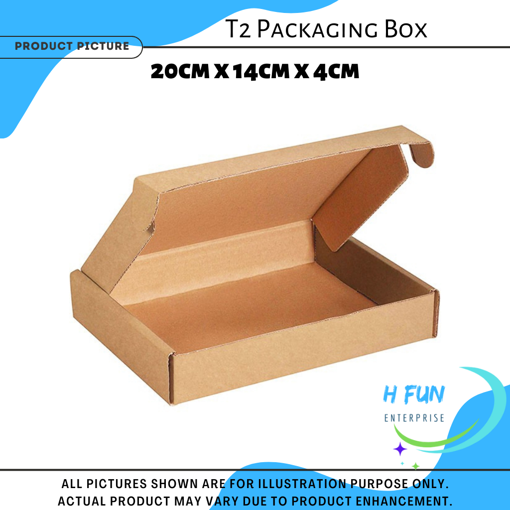 [50PCS] HFE T2 Packaging Carton Box 20cm x 14cm x 4cm | Shopee Malaysia