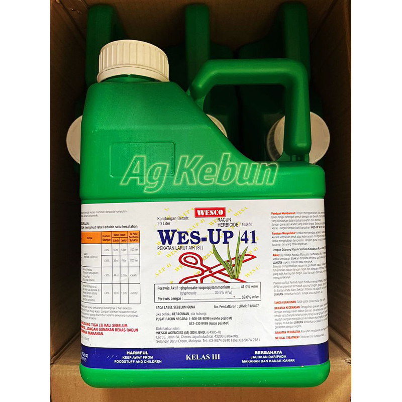 4L WES UP 41% Glyphosate Weed Killer Racun Rumput 杀草剂 | Shopee Malaysia