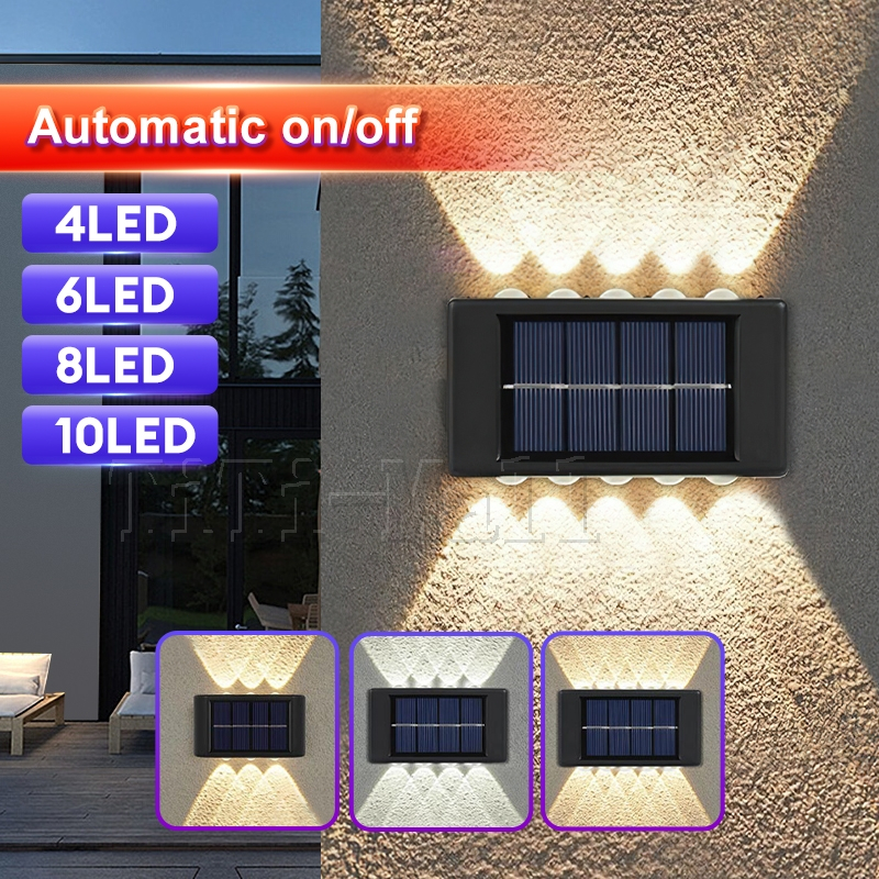 Raya Solar Lamp Outdoor Waterproof Wall Light 10LED Street Landscape ...