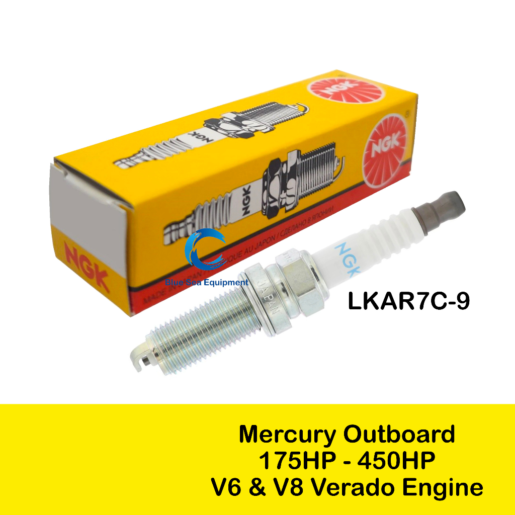NGK Spark Plug LKAR7C9 Mercury 175HP 450HP V6 & V8 Verado Engine
