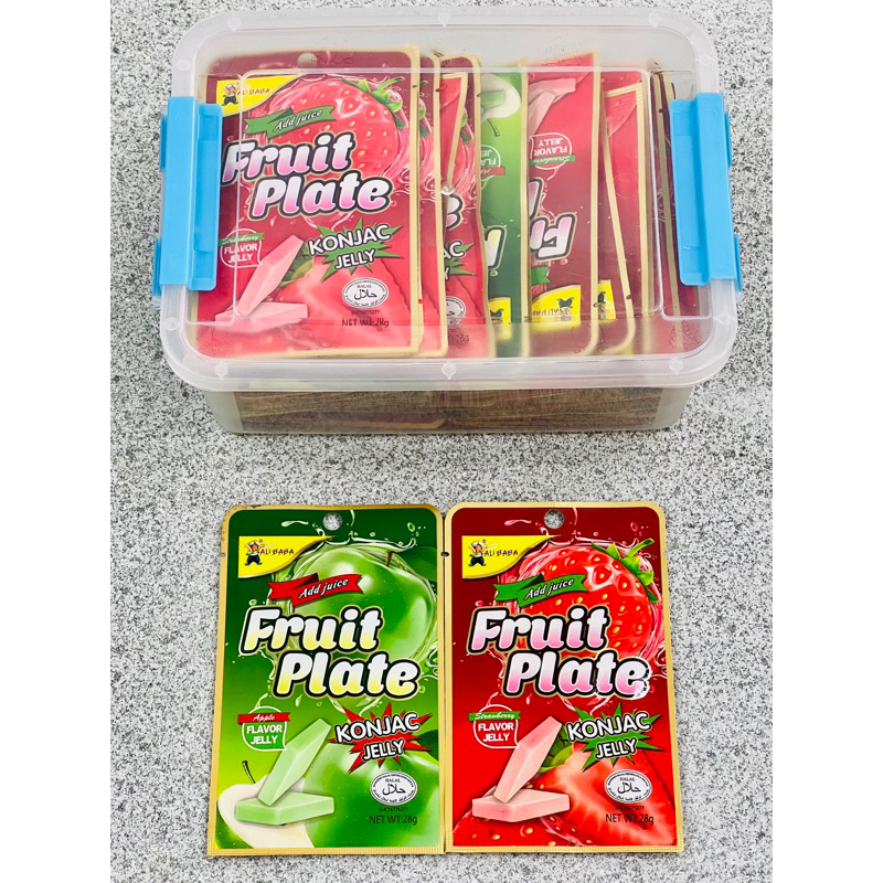 (28g x 40’s) Ali Baba Fruit Plate Konjac Jelly Add Juice Apple