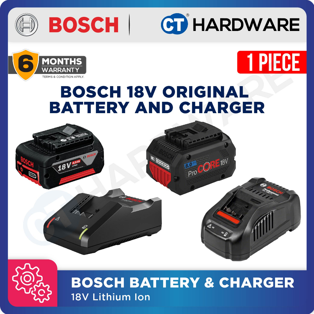 BOSCH ORIGINAL 18V LITHIUM-ION BATTERY PACKS AND CHARGERS [ ProCore ...