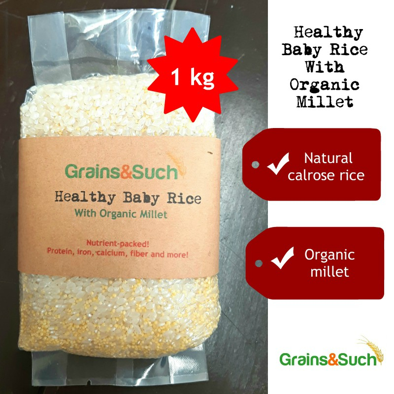 Healthy Baby Rice With Organic Millet (Babies 8 months+) 1kg Shopee