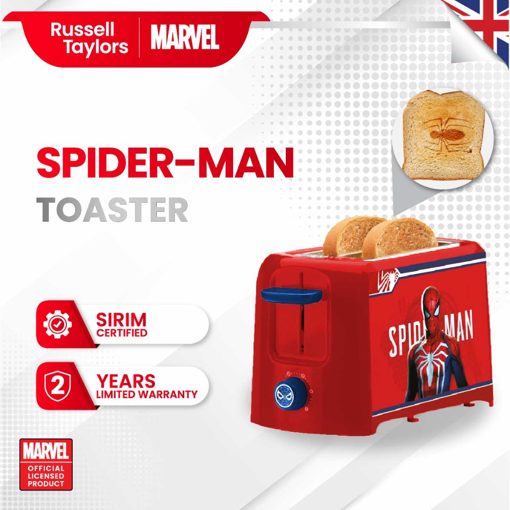 Russell Taylors x Marvel SpiderMan Bread Toaster D3SM Shopee Malaysia