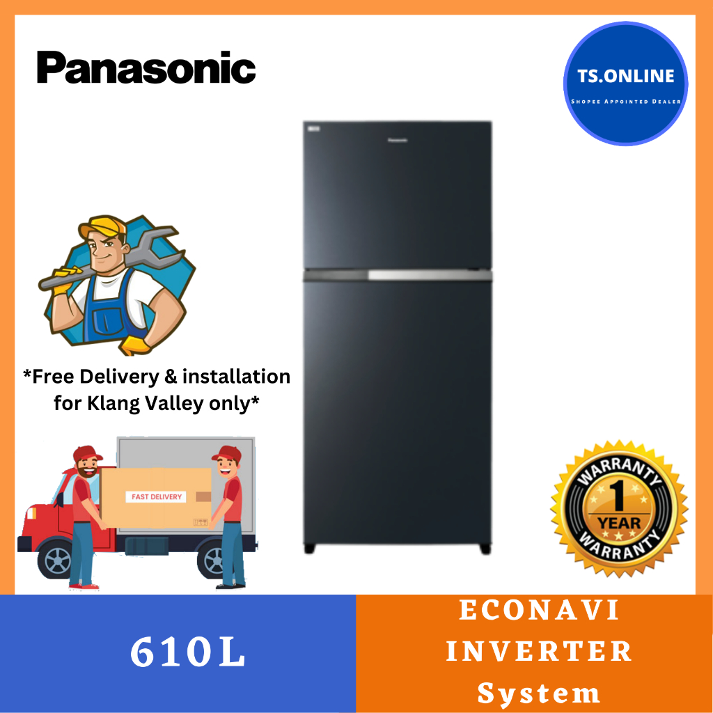 (FREE SHIPPING INSTALL KL&SEL ONLY) Panasonic 610L Inverter 2Door Top
