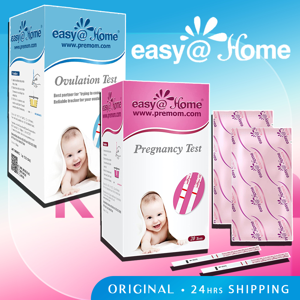 Authentic* EasyHome Pregnancy Test Strips Kit, Ovulation Predictor, 20