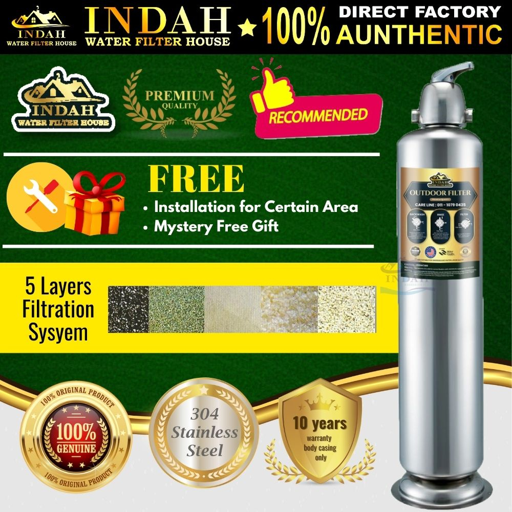 INDAH Master A+ 304 Stainless Steel Water Filter Master Outdoor Filter POE Filter Penapis Air