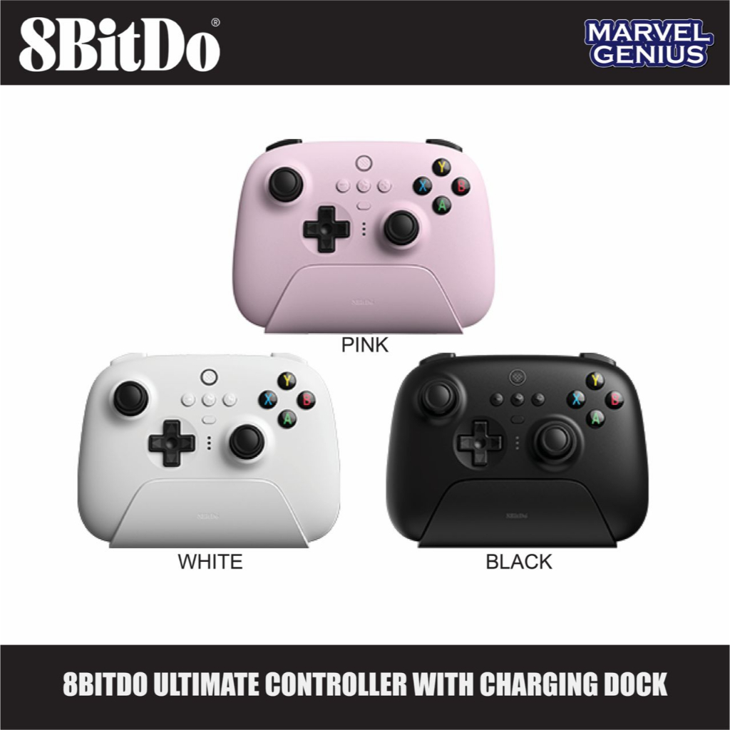 8BitDo Ultimate 2.4G Controller with Charging Dock - Pink