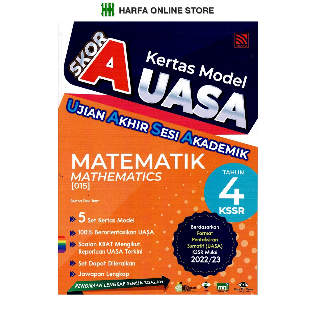 Buku Latihan Skor A Kertas Model Uasa Matematik And Mathematics 015