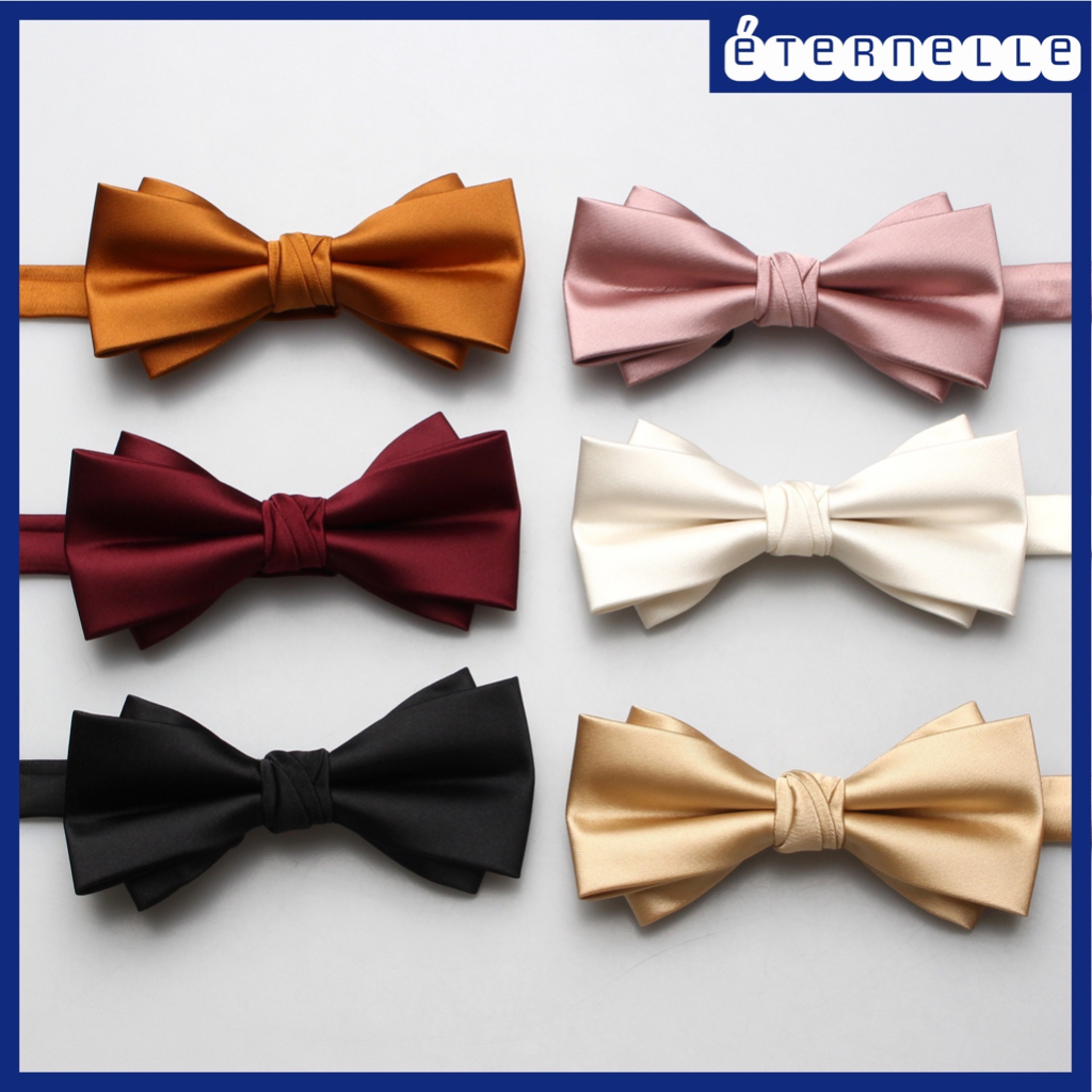 Fashion Solid Color Men's BowTie Multi-Color Wedding Groom Groomsman ...