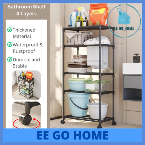 5 Tier Stainless Steel Rack Kitchen Rack Storage Rack Portable Shelf ...