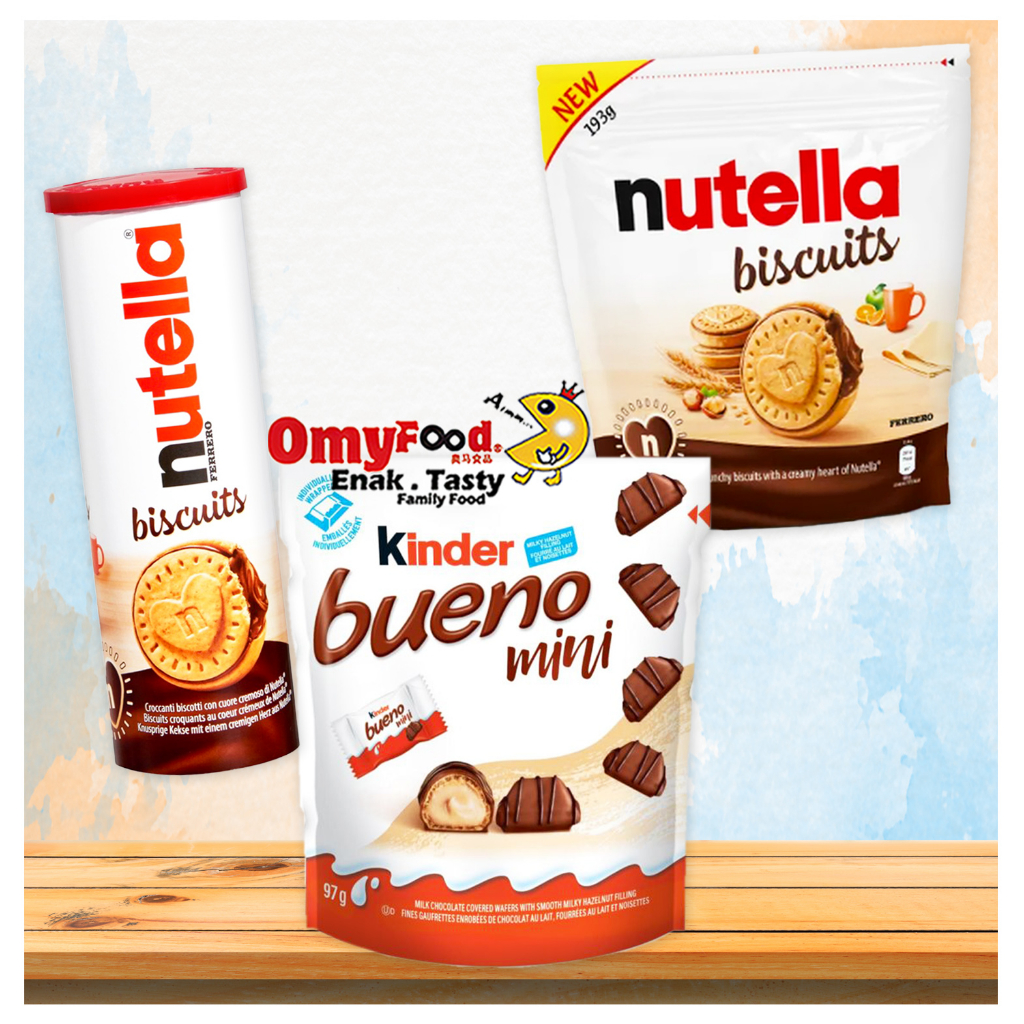 97.2g / 193.2g / 166g Kinder Bueno Mini Milk & Hazelnut Chocolate / Nutella Biscuits Filled