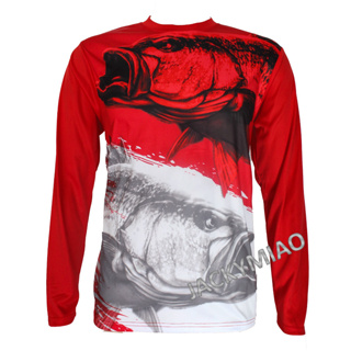 SIZE M - XL) MEN JERSEY T-SHIRT FISHING ABU GARCIA LONG SLEEVES (BAJU JERSI  LELAKI LENGAN PANJANG PANCING SUKAN) LTX