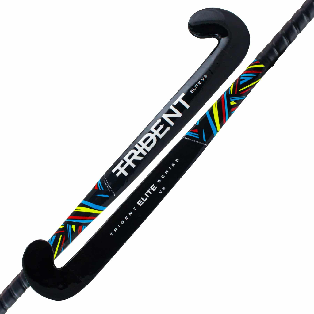 TRIDENT ELITE V3 WOOD FIBREGLASS REINFORCED HOCKEY STICK TRAINING KAYU