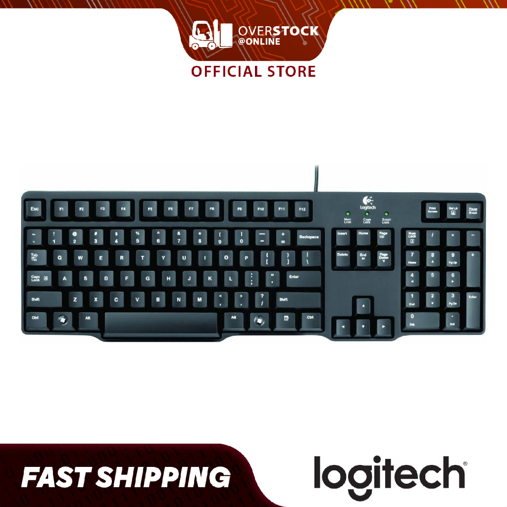 LOGITECH K100 Classic Wired Keyboard with PS/2 Connection, Spill ...