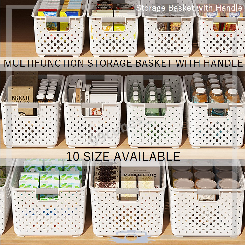 Multifunction Storage Box Organizer Basket Container Handle Home Living ...