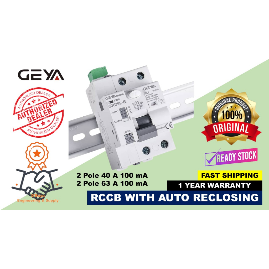 Orginal Product From Geya Rccb Auto Self Reclosing Device Circuit