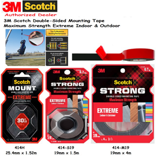 Scotch-Fix Double-Sided Extreme Exterior Mounting Tape, 19mm x 1
