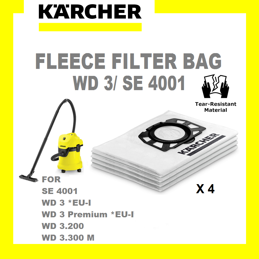 KARCHER Paper Filter Dust Bags for MV 3/WD 3/SE 4001 Vacuum Cleaner