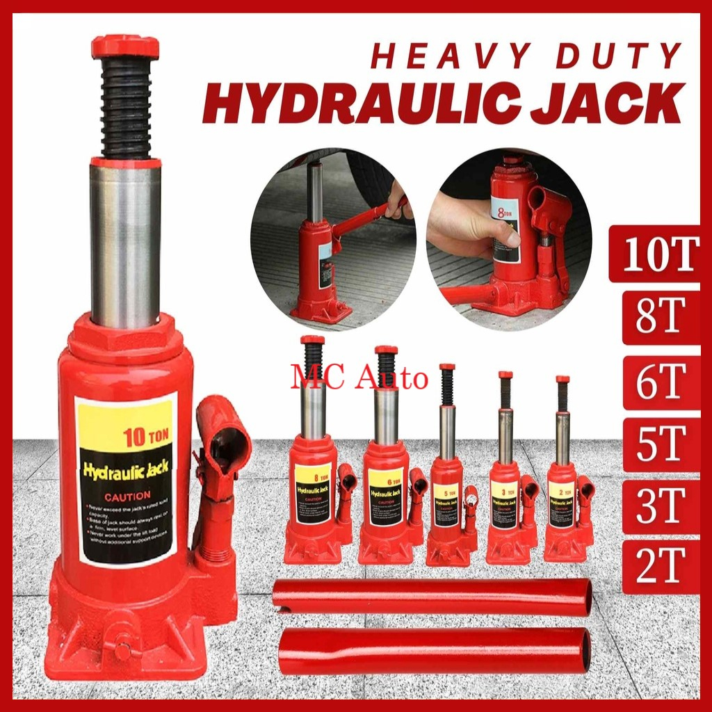 【Heavy Duty】 2 / 3 / 5 / 6 / 8 / 10 Ton Hydraulic Bottle Jack Car