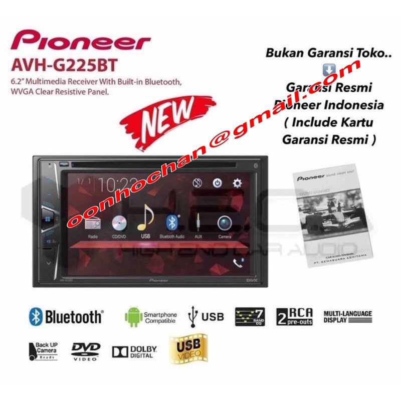 Pioneer DMH-G225BT 6.2 2-DIN Car Digital Media USB Receiver With Bluetooth | eBay