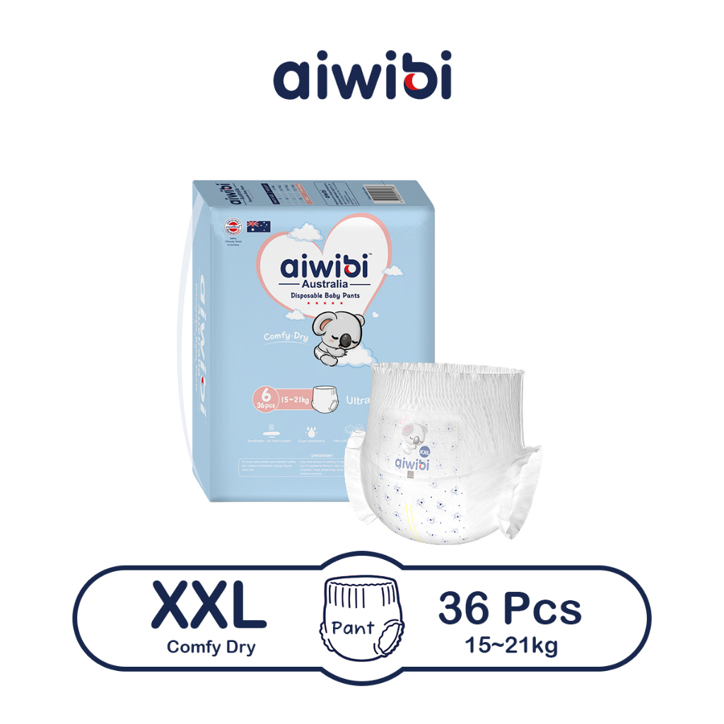 Aiwibi Comfy Dry Diapers Pants - M48/L44/XL40/XXL36(1 Pack) | Shopee ...