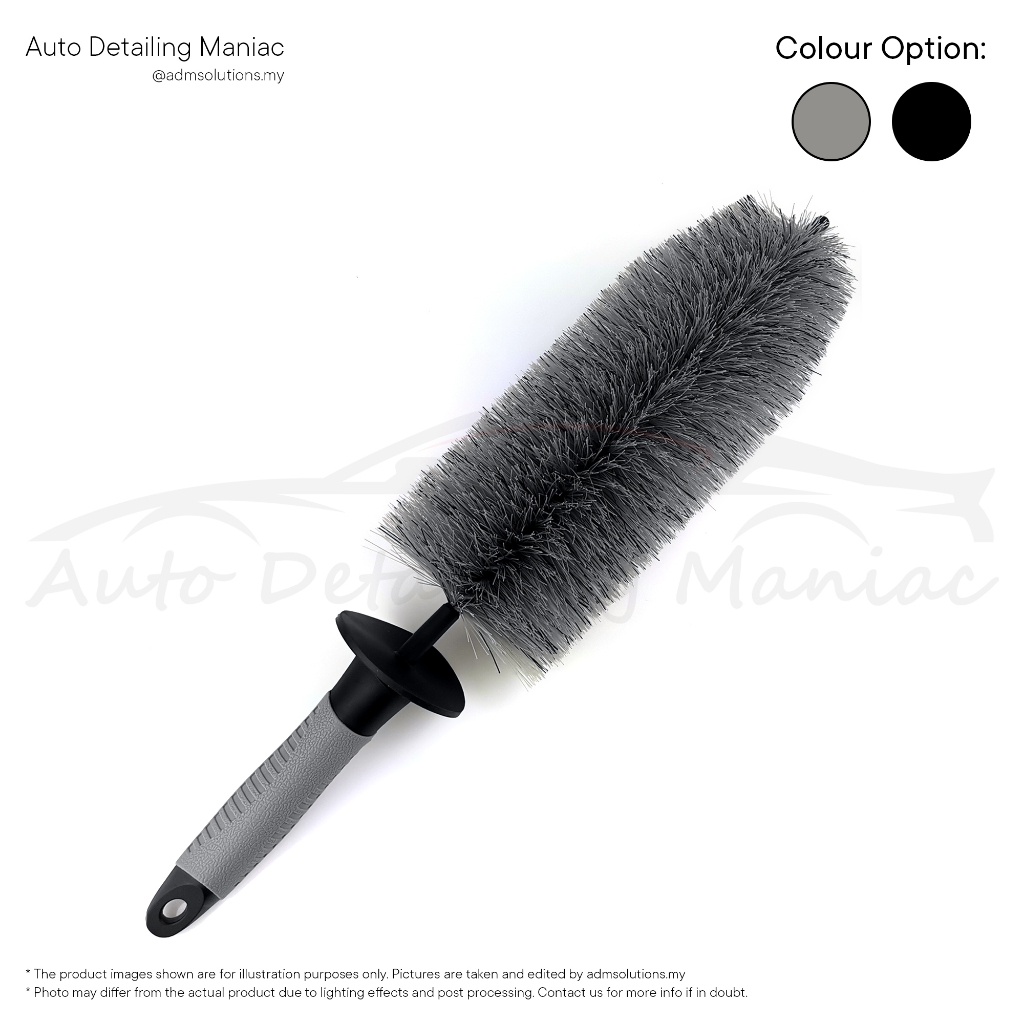 Soft Rim Brush (Memory Bristle) Bendable Wheel Barrel, Rim, Fender