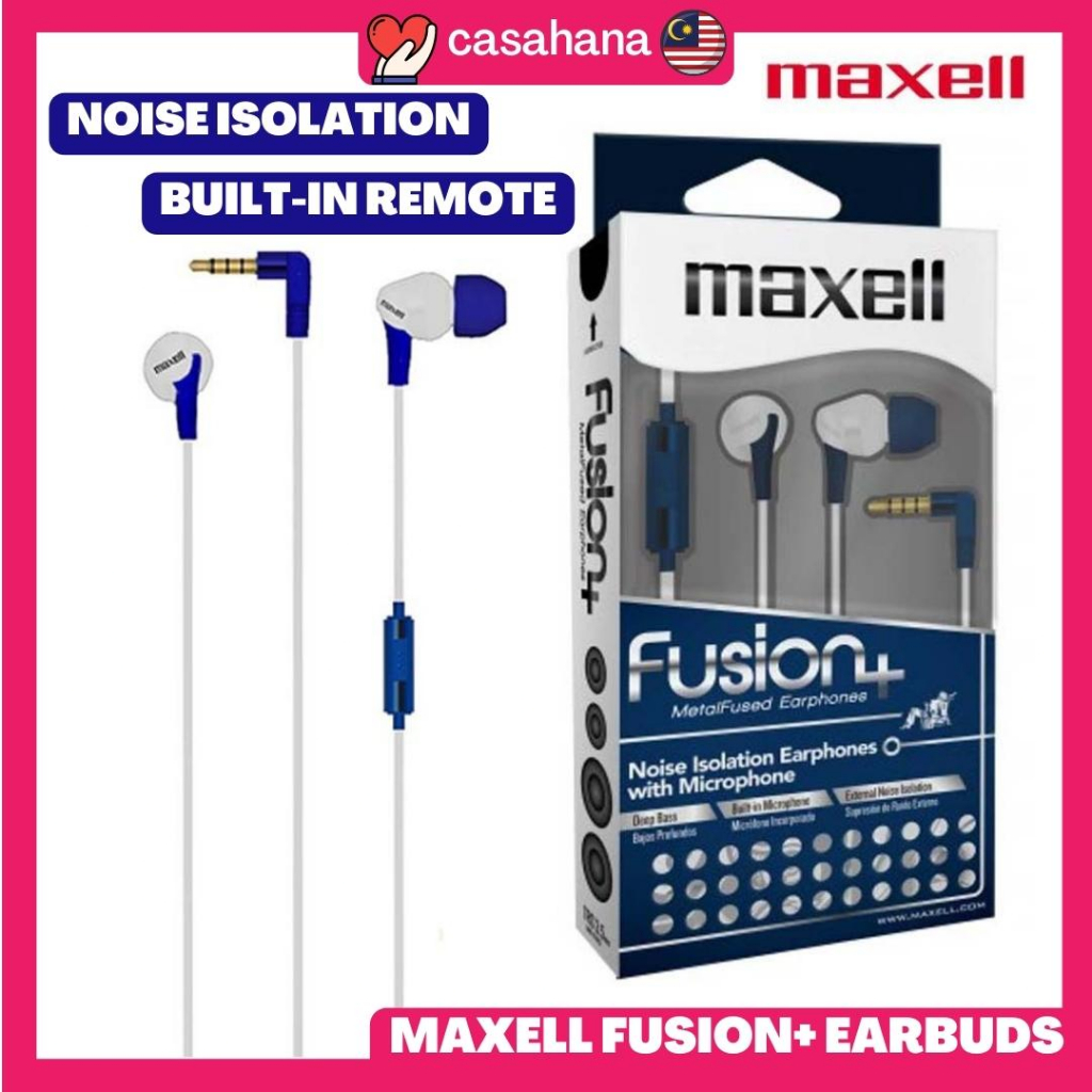 MAXELL Fusion Damask 3.5mm Audio Jack Stereo Earbuds In Ear