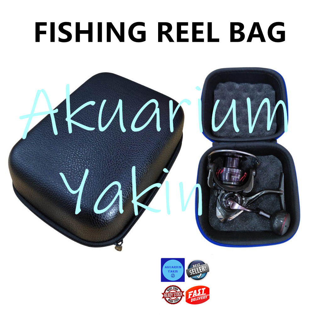 4077 FISHING REEL BAG / BEG MESIN PANCING / Fishing Reel Sponge Hard Case  Pouch Bag Fly Spinning Casting Storage
