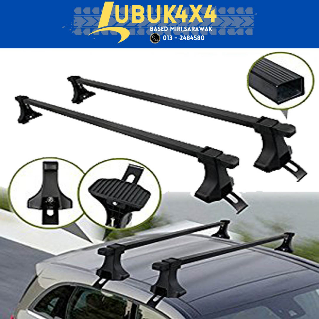 Black Universal Roof Rack Bar Carrier 