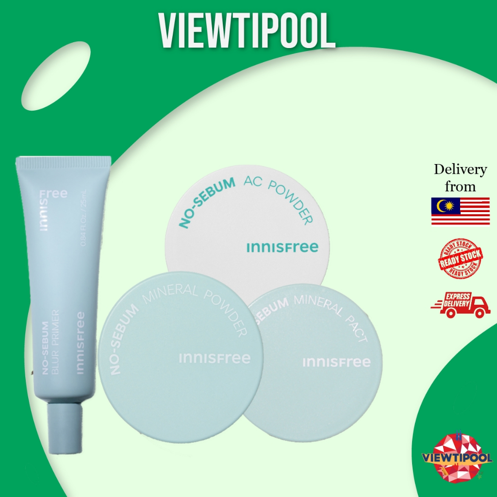 Innisfree No Sebum Mineral, Moisture, Blur Powder 5g, Mineral Pact 8.5g