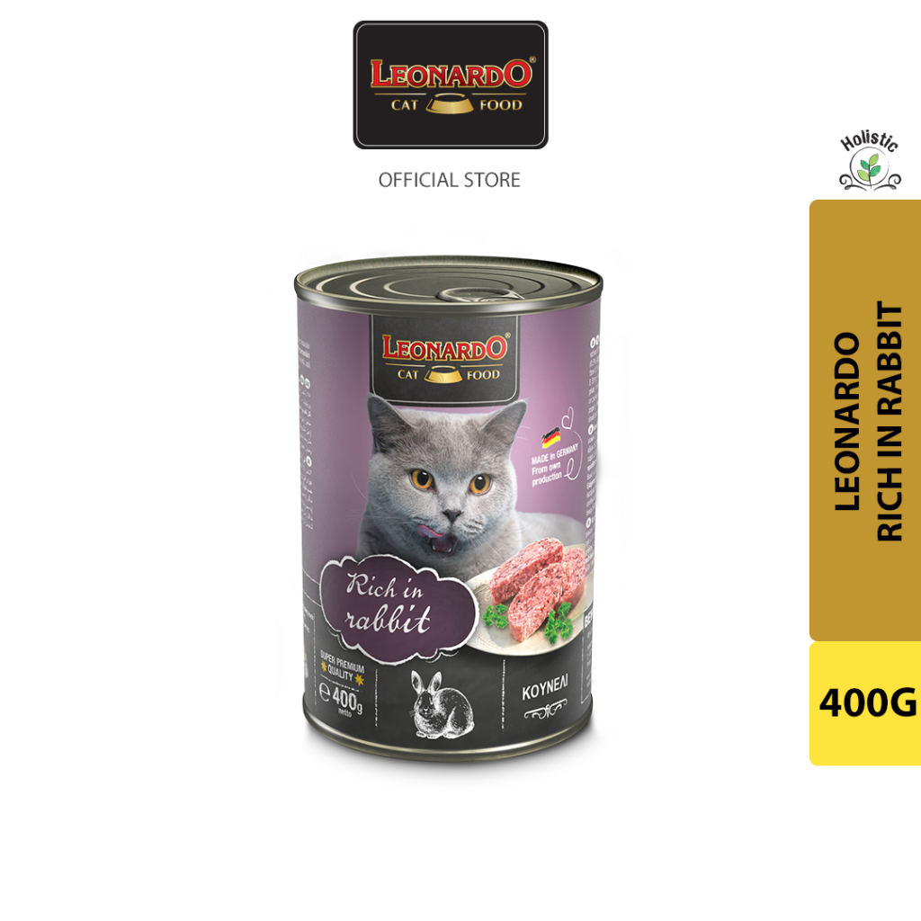 Leonardo Cat Food Rich in Rabbit Wet Food Canned 400G Shopee