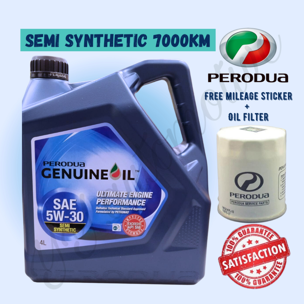 NEW ORI PERODUA SEMI 5W30 4L BEZZA AXIA ALZA MYVI ARUZ ATIVA VIVA ...