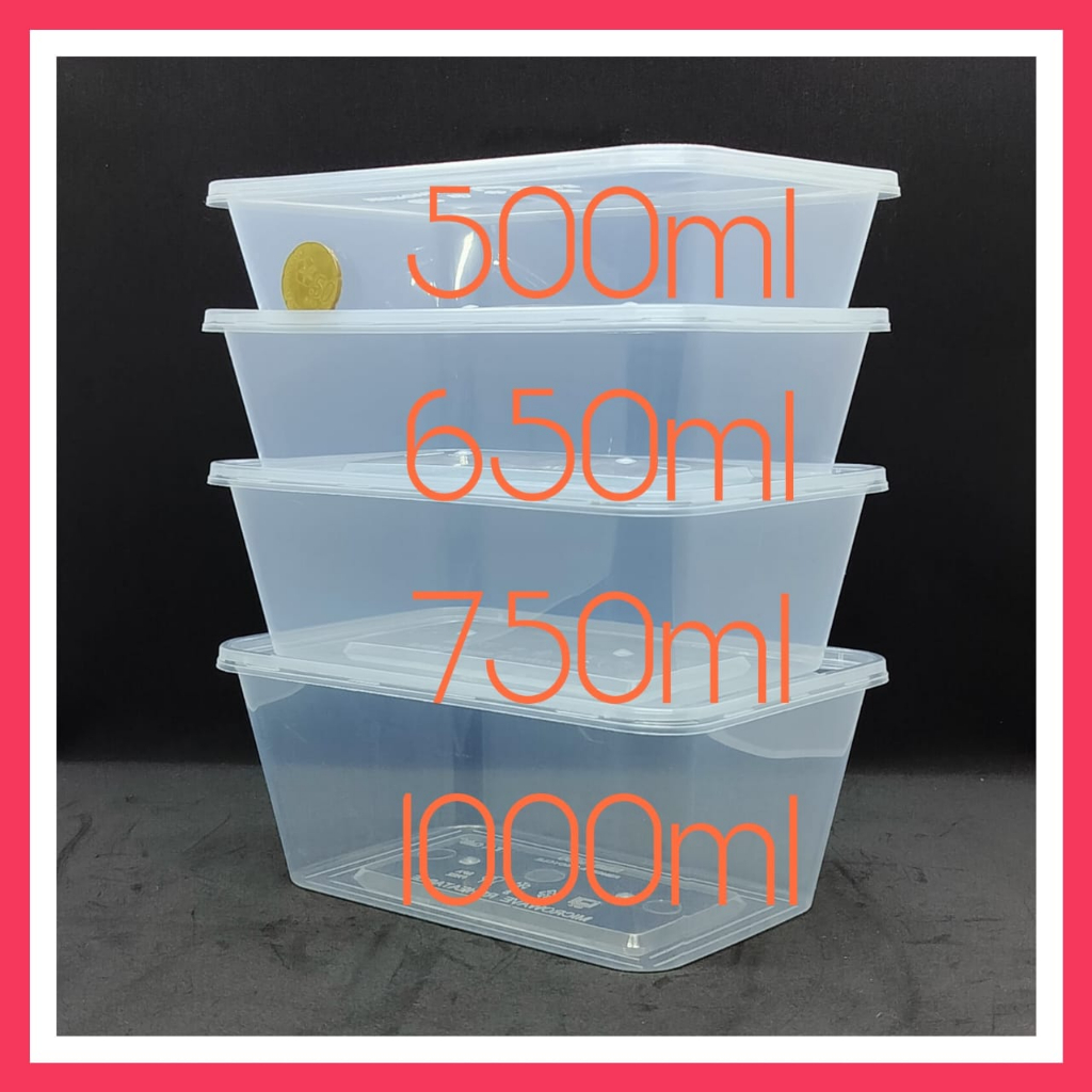 Rectangular Container 500ml650ml750ml1000ml Tage Bbb Rectangular Disposable Plastic Food 6191