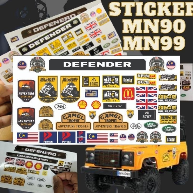 Sticker Rc Sticker Remote Kawalan Jauh MN90, MN99, WPL Sticker RC ...
